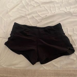 Black lululemon athletic shorts